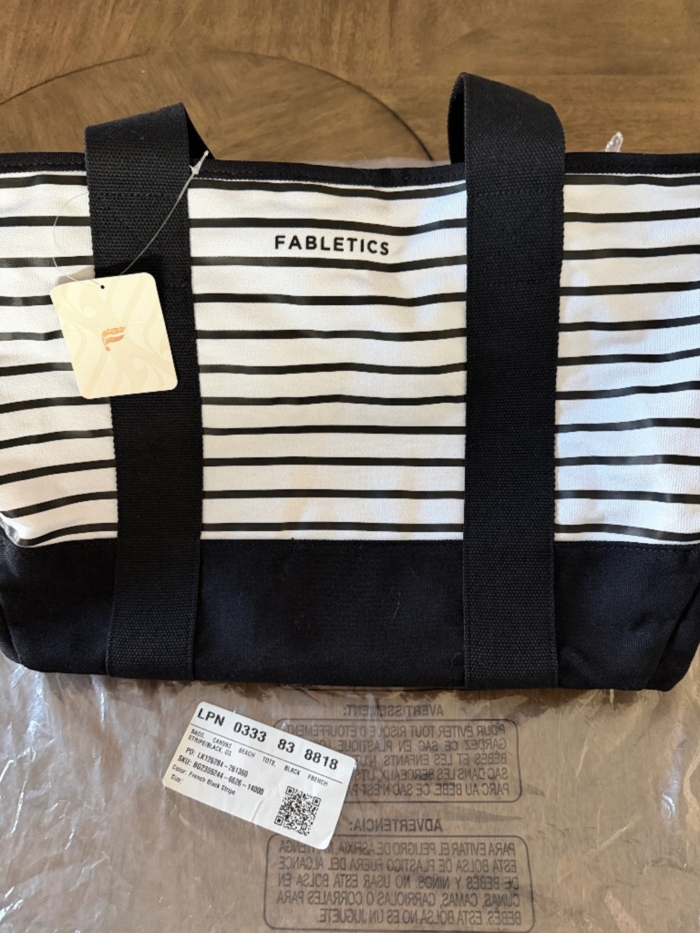 Fabletics Canvas Market Tote NWT